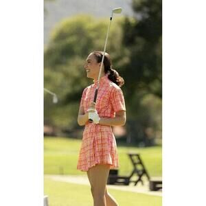 $160 PUMA Golf Dani Dazey 2PC set Mock Neck Golf shirt & 14' wrap skort Size M